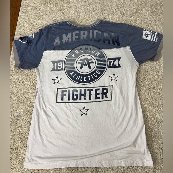 Mens 2X American Fighter Short Sleeve Graphic Tee - Picture 2 of 9